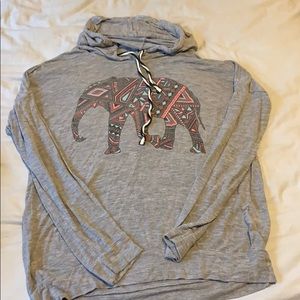 Hoodie T. Elephant shirt. Long sleeve